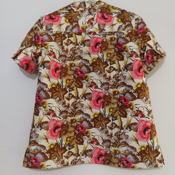 J.Crew Collection Top in Antique Rose Print Size 2 - Picture 6 of 8